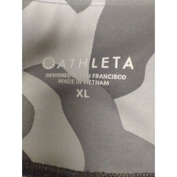 Athleta Women's Capri Gray/Black Camo Leggings Crop Pockets | Size XL - Picture 6 of 10